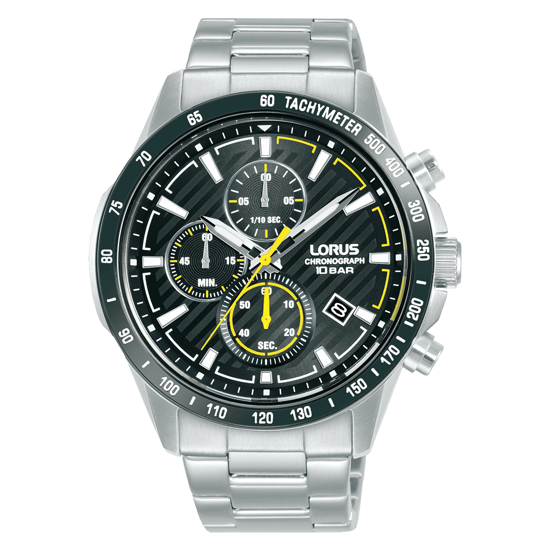 Lorus Sports RM397HX9 Herrenuhr Schwarz • Chronograph • Mineralglas