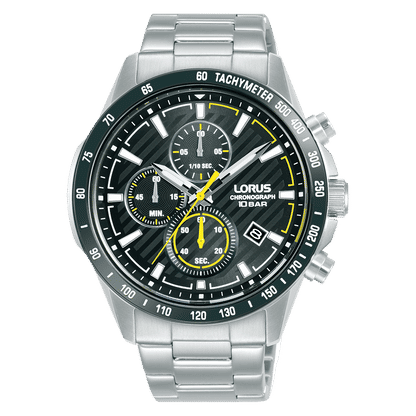 Lorus Sports RM397HX9 Herrenuhr Schwarz • Chronograph • Mineralglas