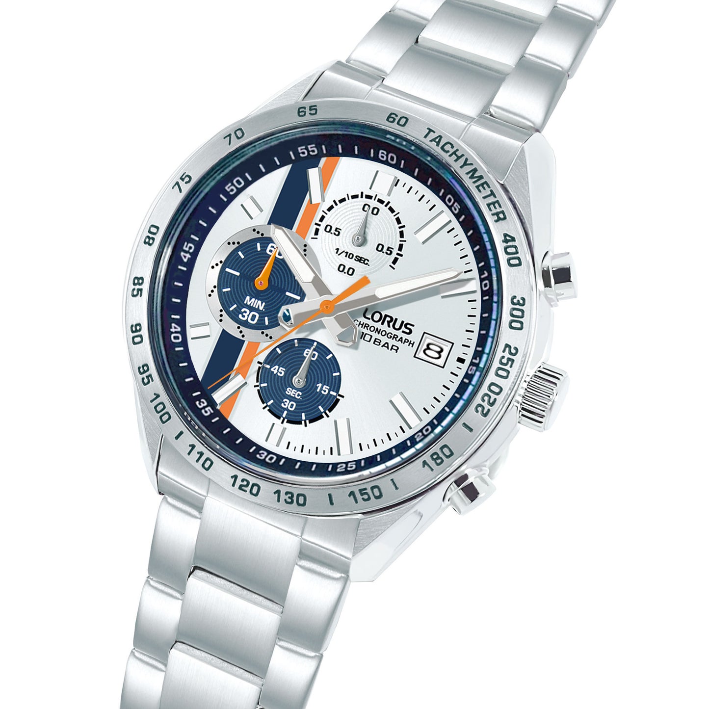 Lorus Sports RM399JX9 Herren Armbanduhr Silber • Chronograph • Mineralglas, Bild 2