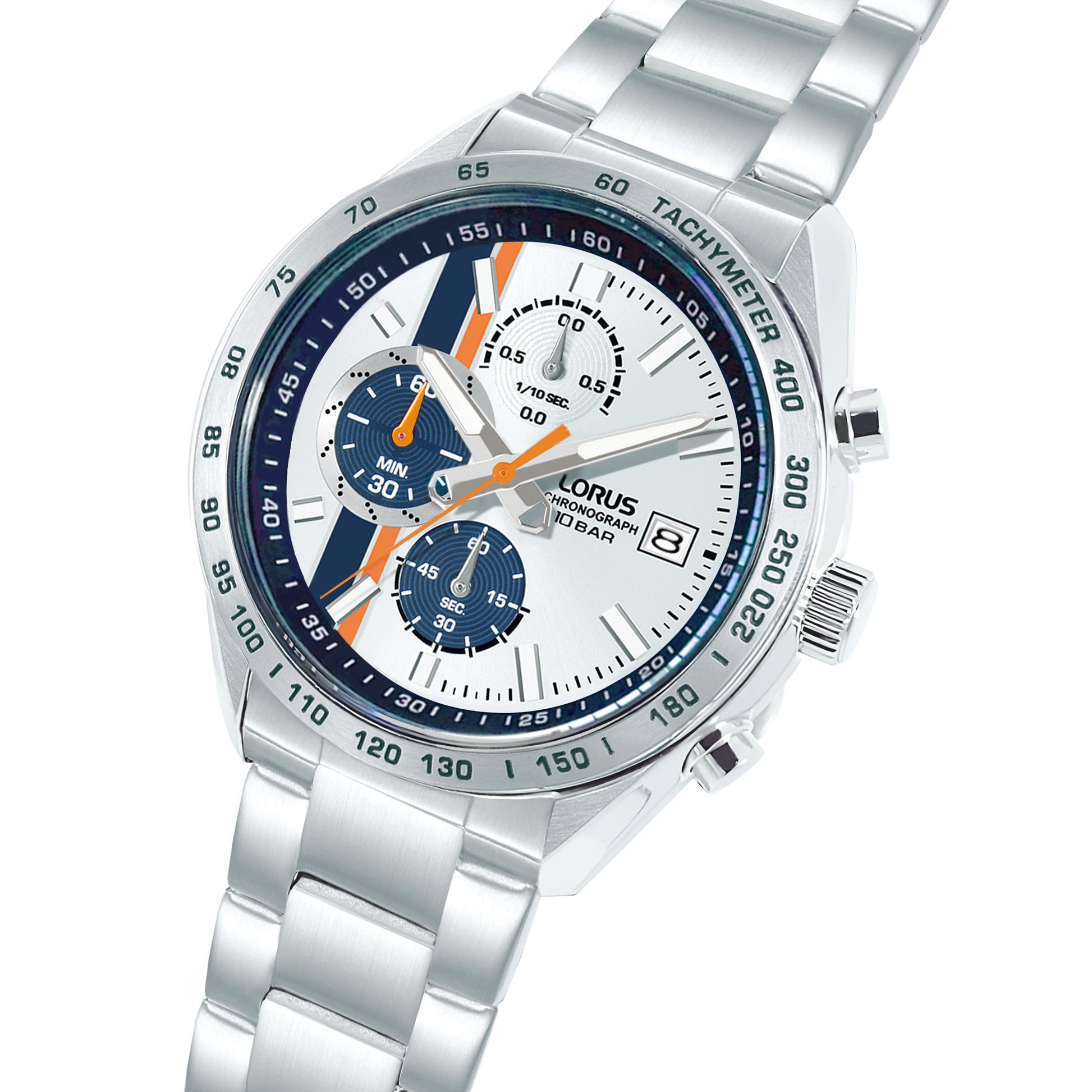 Lorus Sports RM399JX9 Herren Armbanduhr Silber • Chronograph • Mineralglas, Bild 2