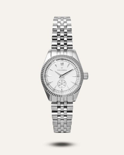 Mockberg Royal MO539 Damen Armbanduhr Silber • Saphirglas • 10 ATM Wasserdicht