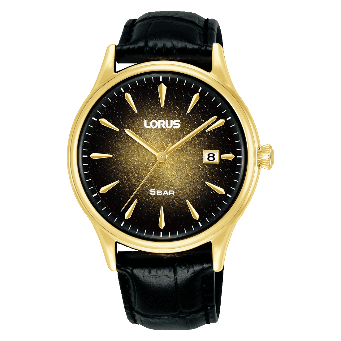 Lorus Classic RS902EX9 Herrenuhr Champagner • Mineralglas • Lederarmband