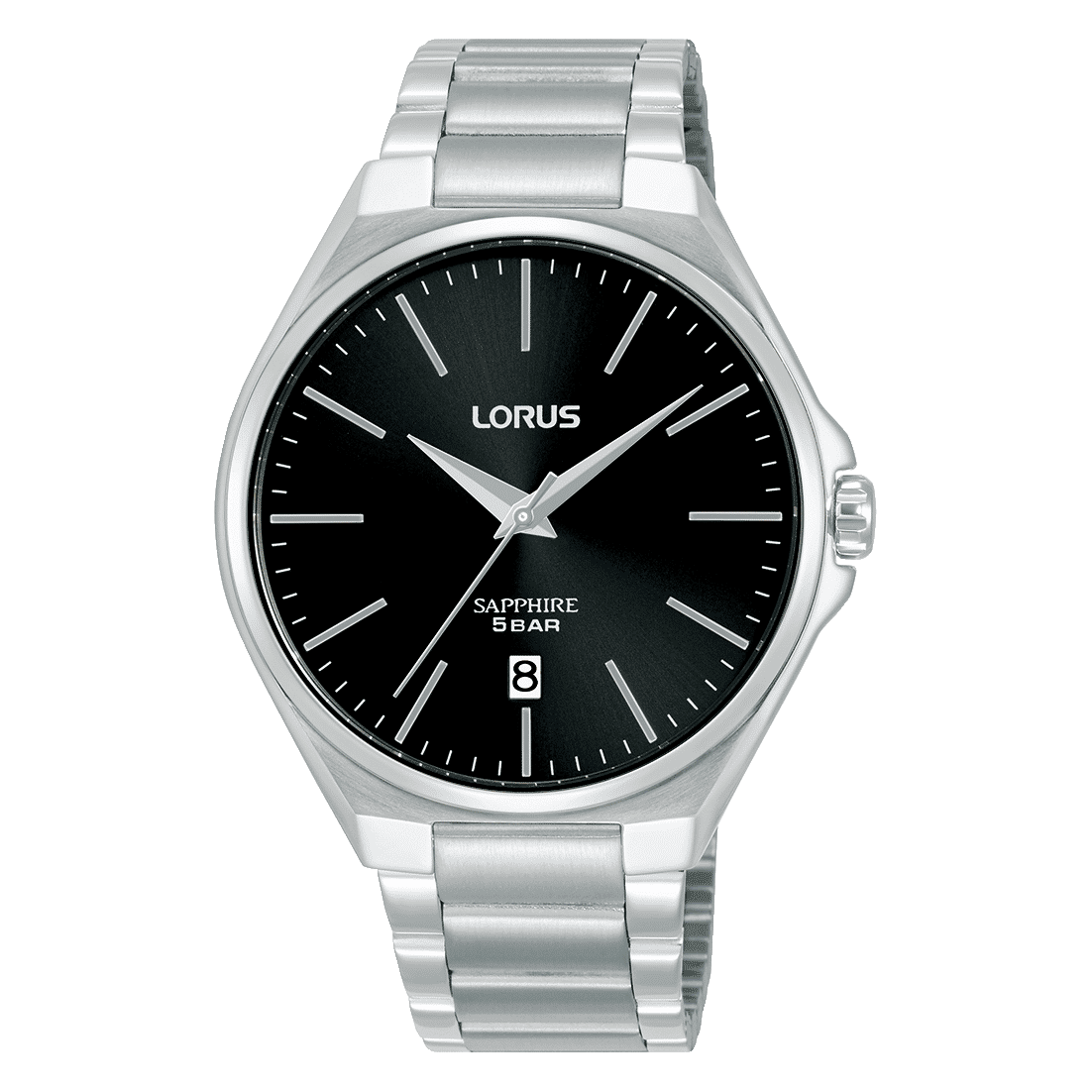Lorus Dress RS945DX9 Herrenuhr Schwarz • Saphirglas • Edelstahlarmband