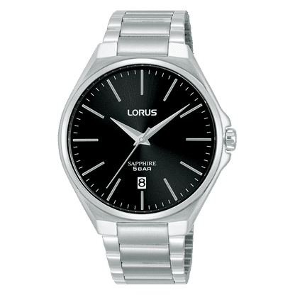 Lorus Dress RS945DX9 Herrenuhr Schwarz • Saphirglas • Edelstahlarmband