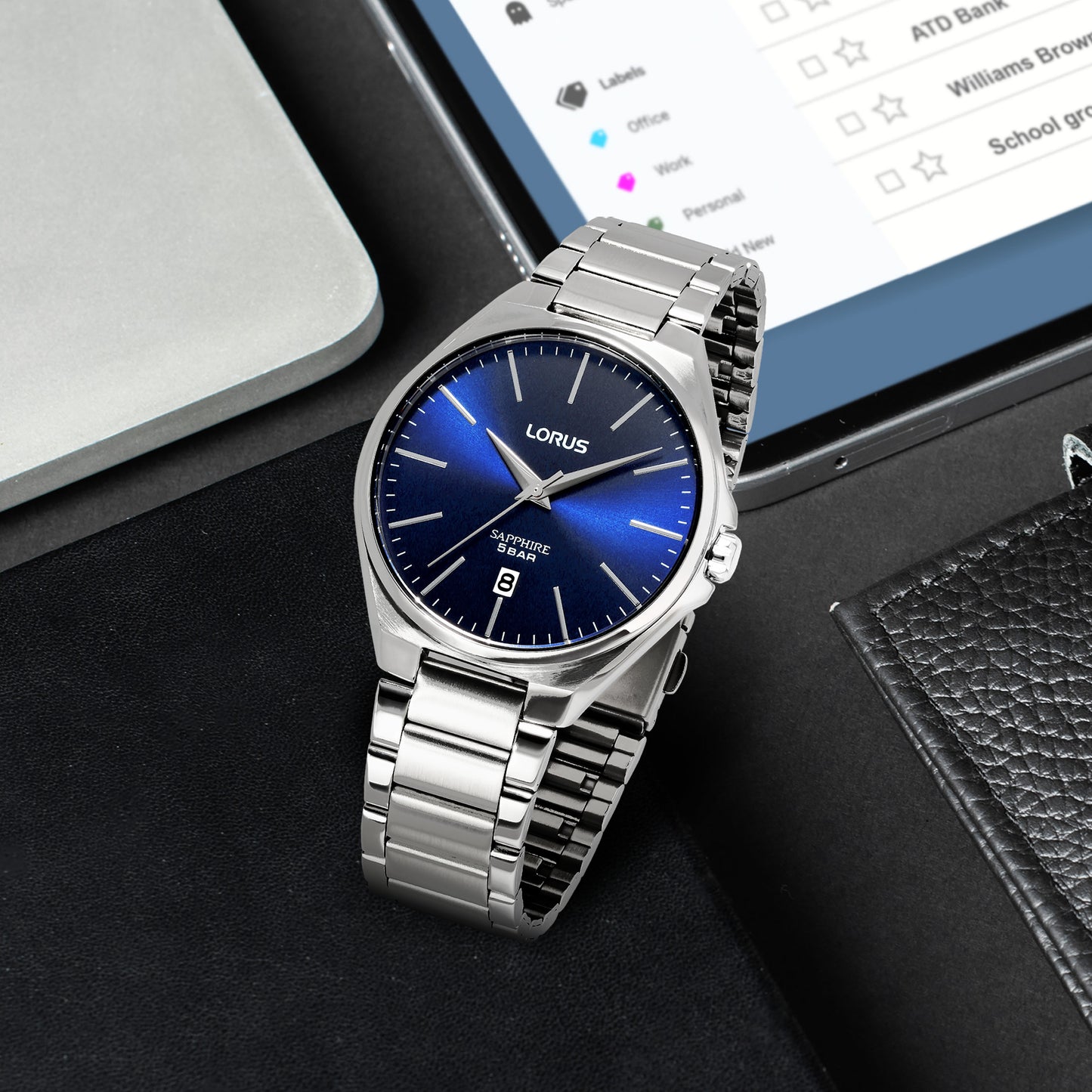 Lorus Dress RS947DX9 Herrenuhr Dunkelblau • Saphirglas • Edelstahlarmband, Bild 2