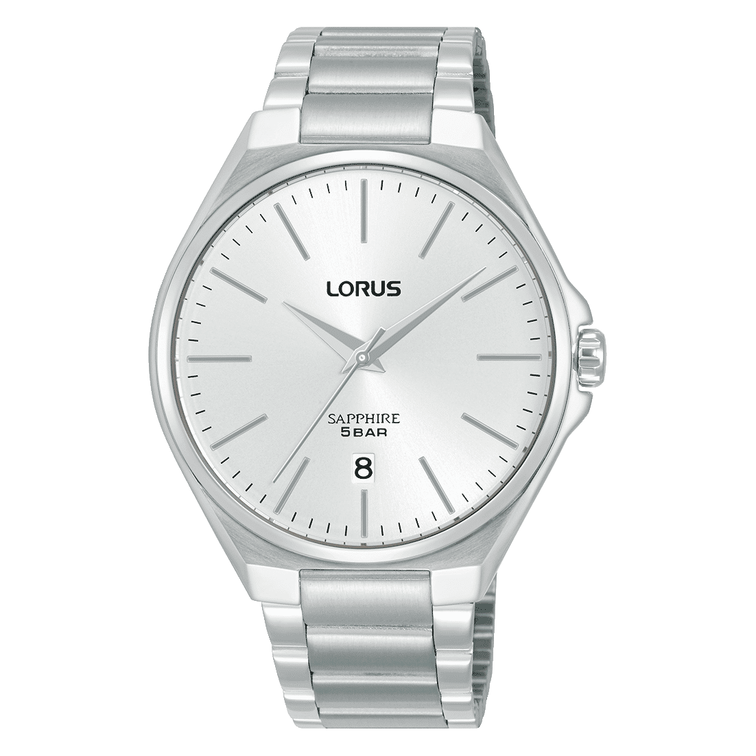 Lorus Dress RS949DX9 Herrenuhr Weiß • Saphirglas • Edelstahlarmband