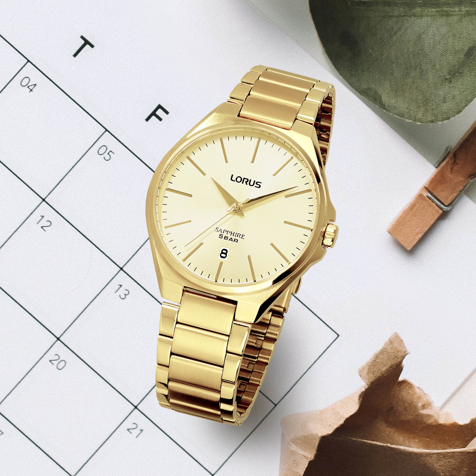 Lorus Dress RS950DX9 Herren Armbanduhr Champagner • Saphirglas • Edelstahlarmband, Bild 2
