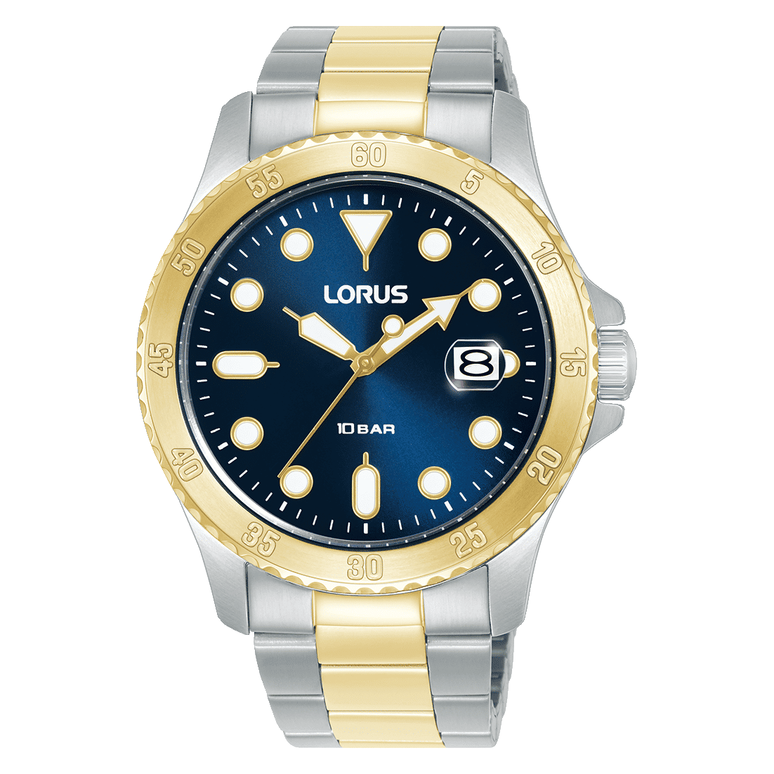 Lorus Sports RS970DX9 Herrenuhr Dunkelblau • Mineralglas • Edelstahlarmband