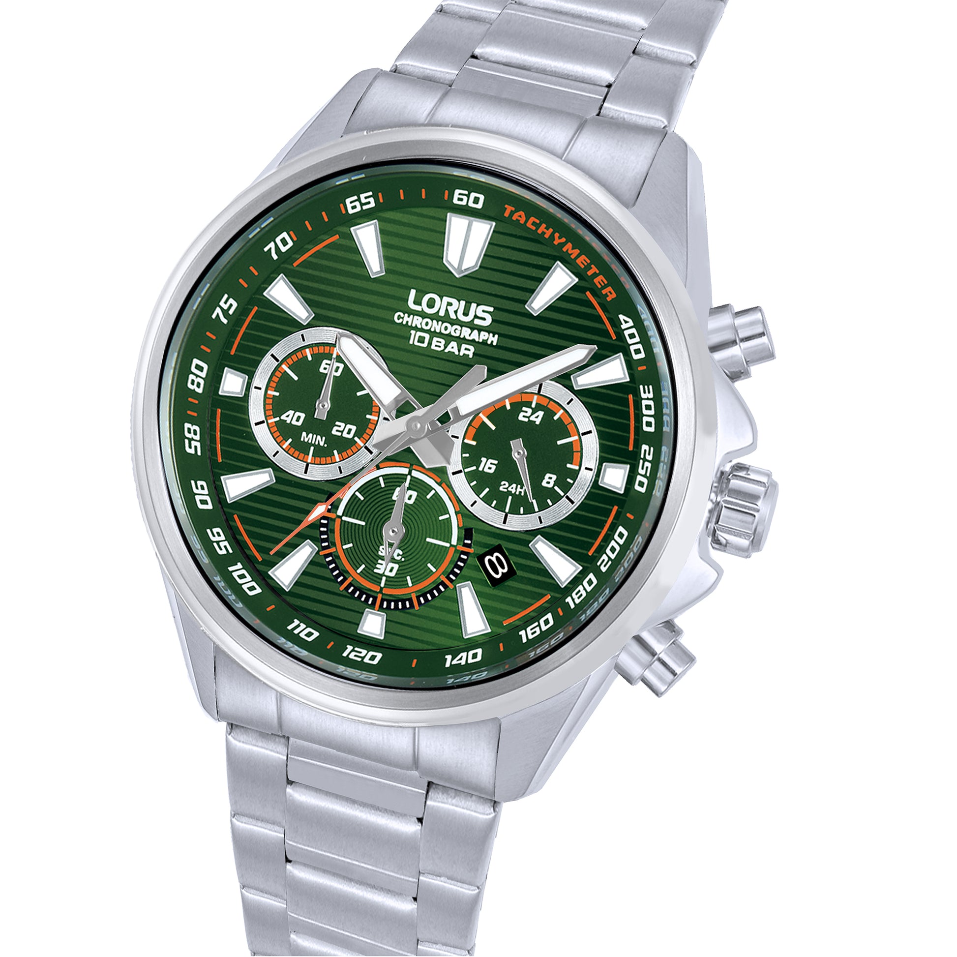 Lorus Sports RT323LX9 Herrenuhr Chronograph • Dunkelgrünes Zifferblatt • Mineralglas, Bild 2