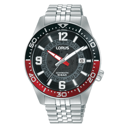 Lorus Sports RU413AX9 Herrenuhr Automatik Schwarz • Mineralglas • Edelstahlarmband