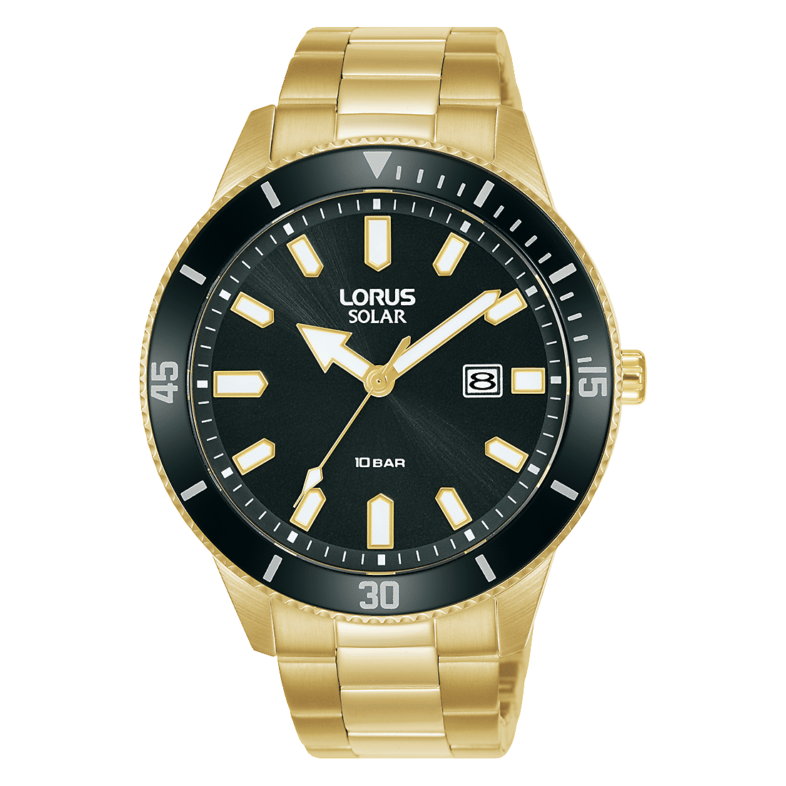 Lorus Sports RX308AX9 Herrenuhr Schwarz • Solarwerk • Mineralglas