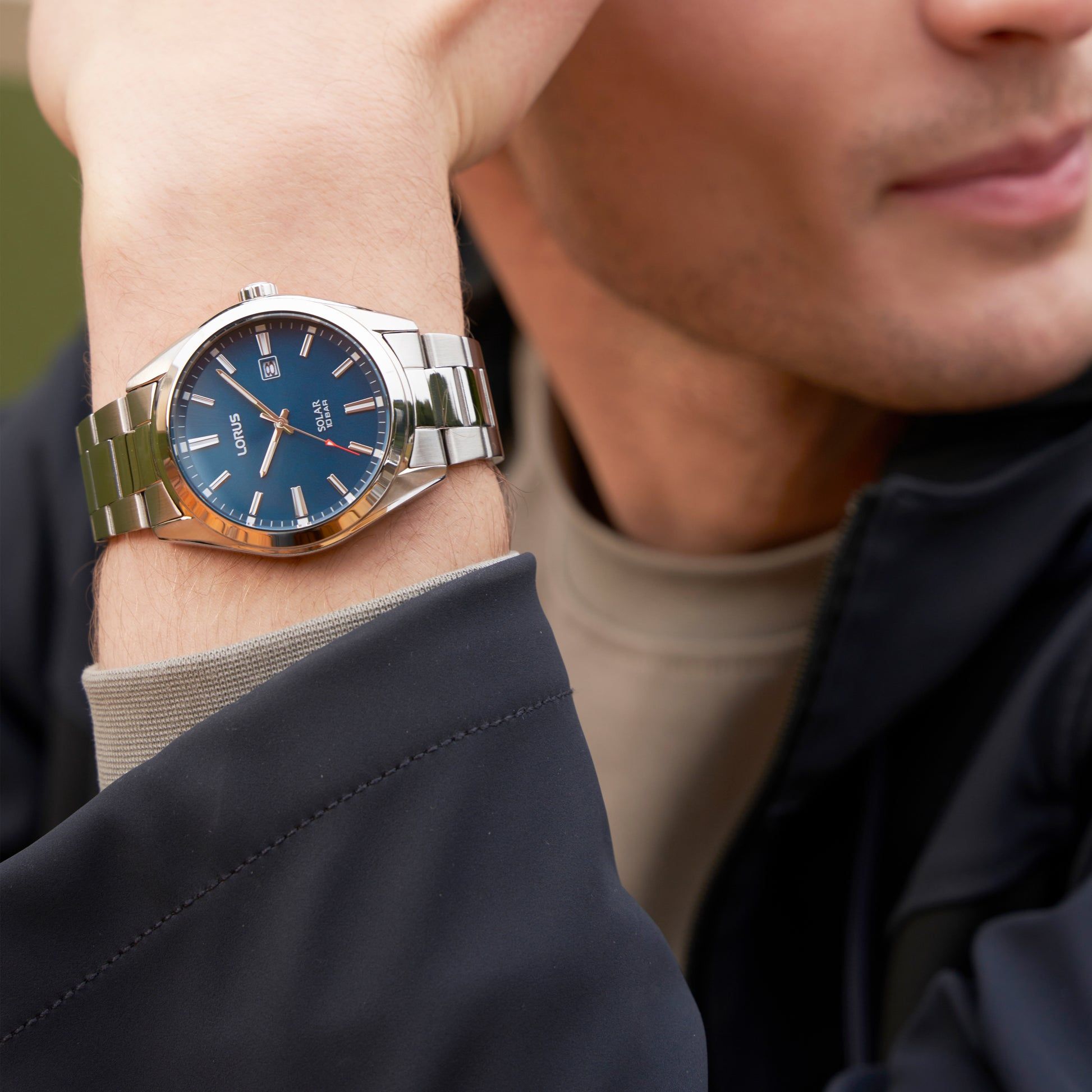 Lorus Sports RX329AX9 Herrenuhr Dunkelblau • Solarwerk • Mineralglas, Bild 2
