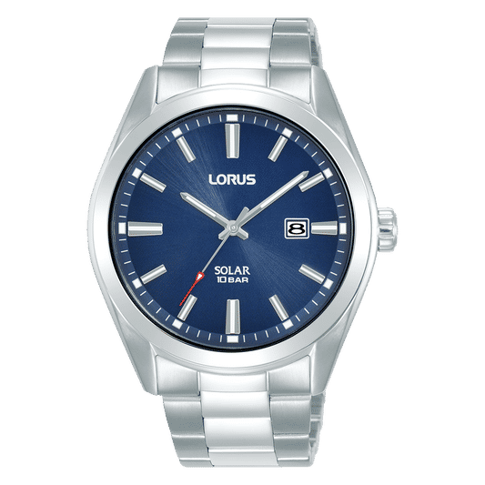 Lorus Sports RX329AX9 Herrenuhr Dunkelblau • Solarwerk • Mineralglas