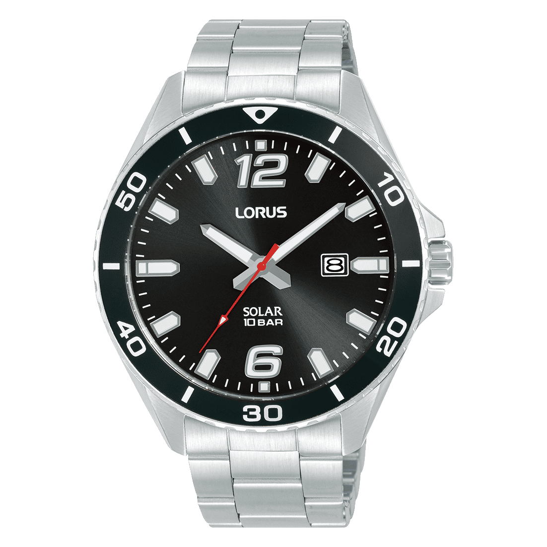 Lorus Sports RX359AX9 Herrenuhr Schwarz • Solarwerk • 10 BAR Wasserdicht