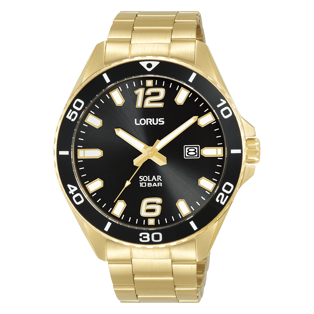 Lorus Sports RX366AX9 Herrenuhr Schwarz • Solarwerk • 10 BAR Wasserdicht