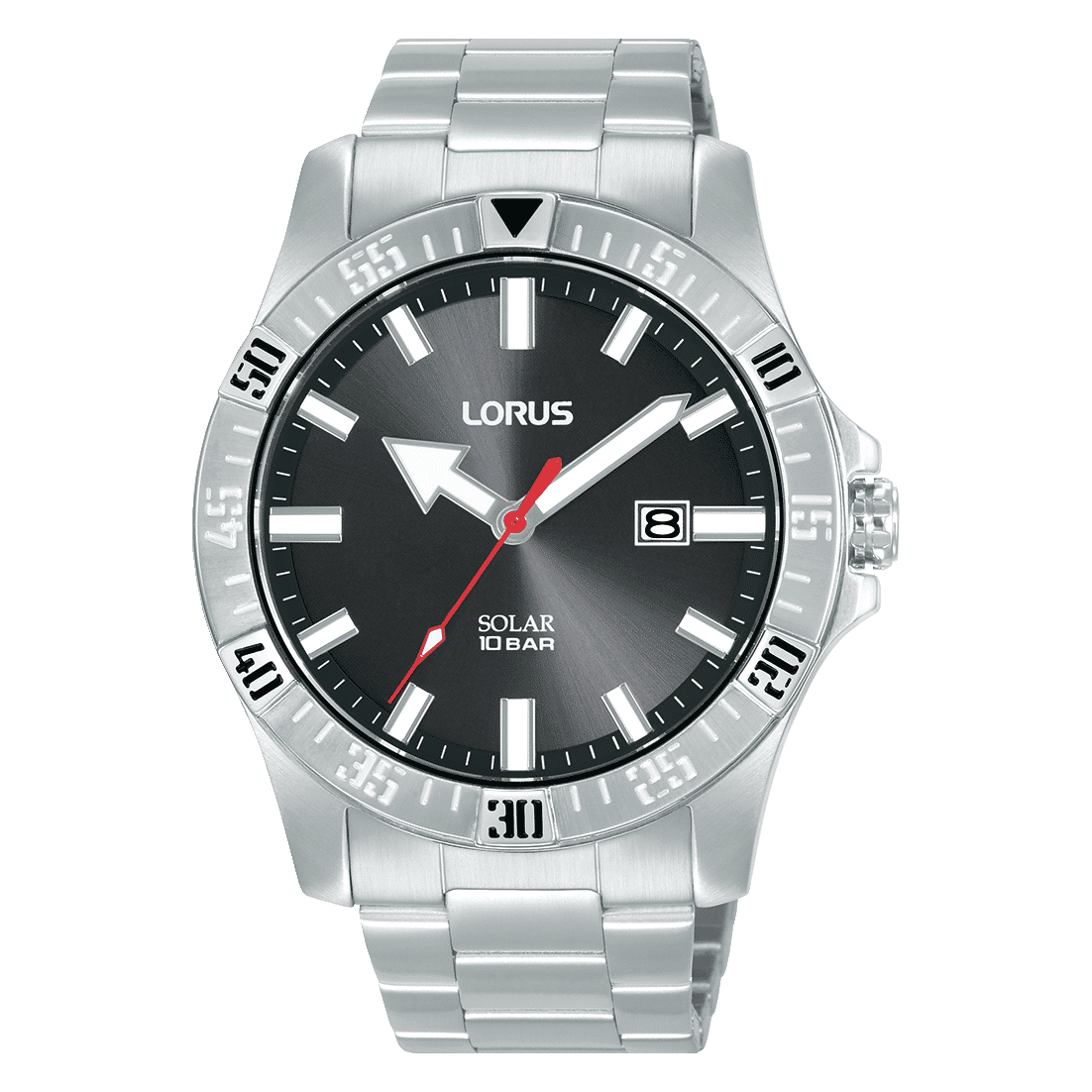 Lorus Sports RX377AX9 Herrenuhr Schwarz • Solarwerk • Mineralglas