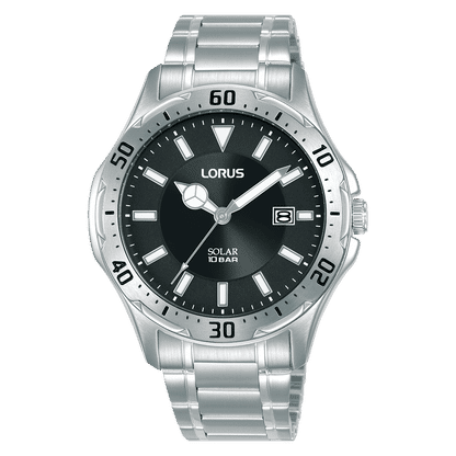 Lorus Sports RX395AX9 Herrenuhr Schwarz • Solarwerk • 10 bar Wasserdicht