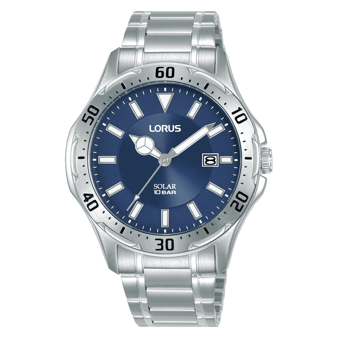 Lorus Sports RX397AX9 Herrenuhr Blau • Solarbetrieb • Mineralglas