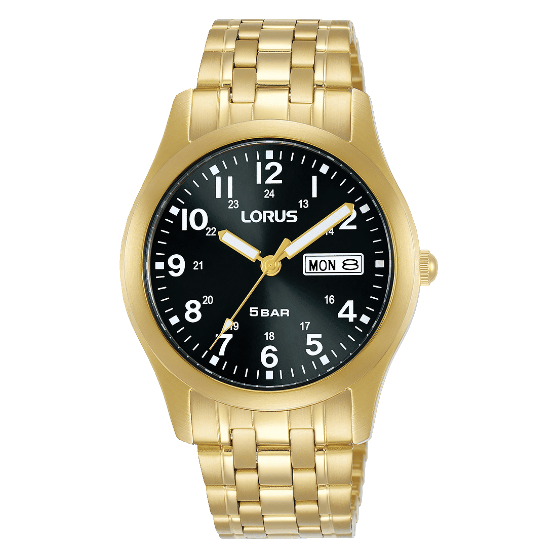 Lorus Classic RXN76DX9 Herrenuhr Schwarz • Mineralglas • Edelstahlarmband