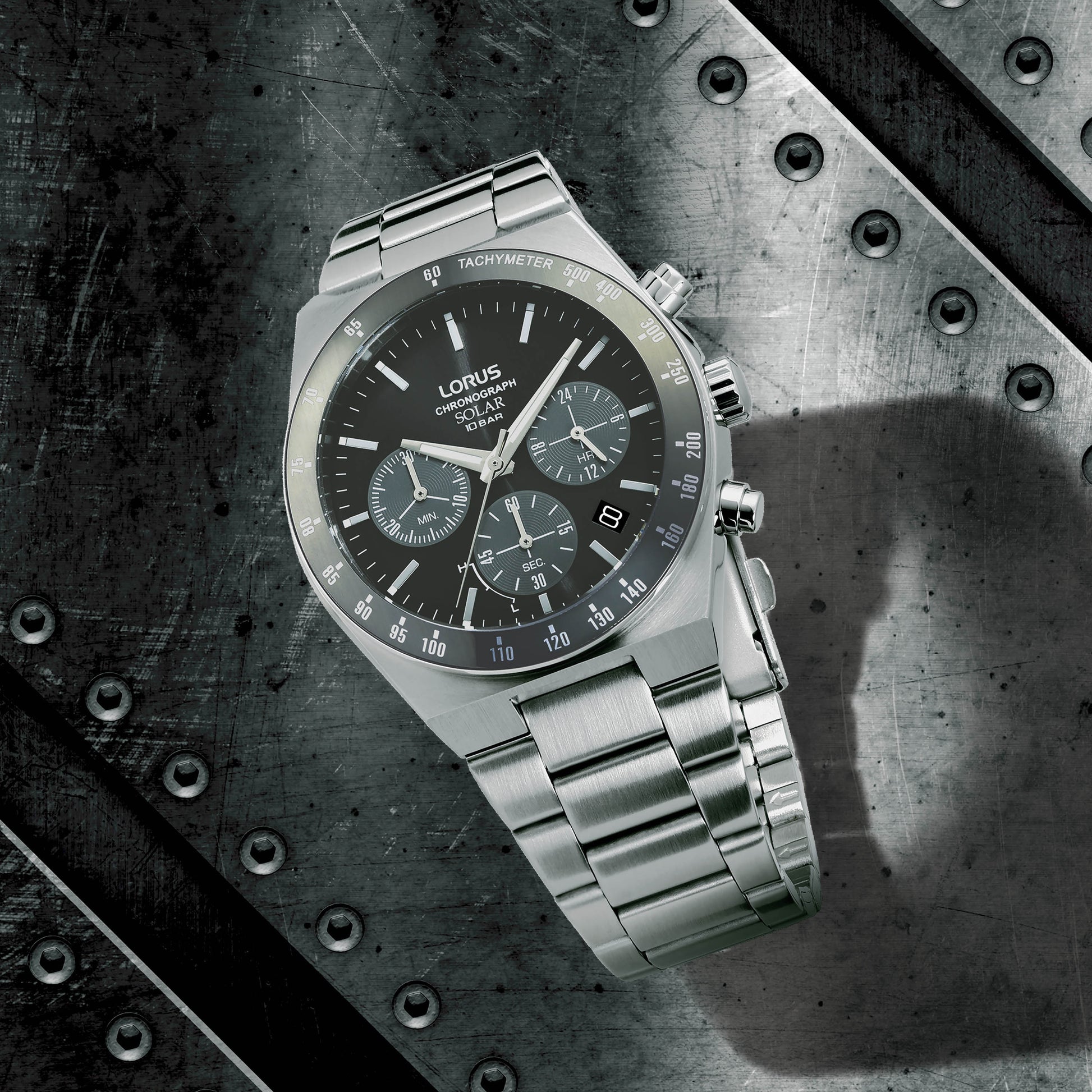 Lorus Sports RZ519AX9 Herrenuhr • Solar-Chronograph • Mineralglas, Bild 2