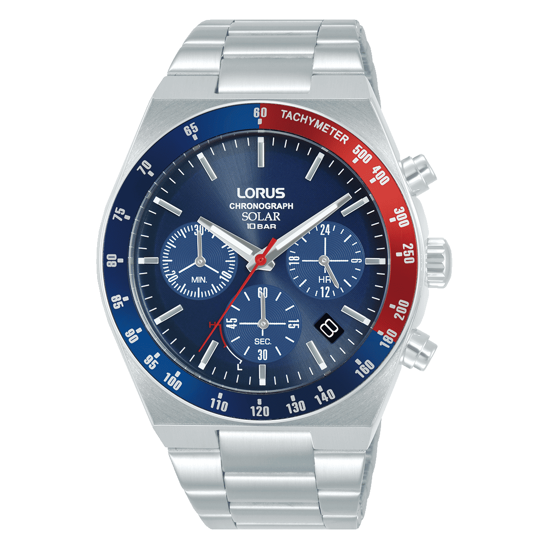 Lorus Sports RZ521AX9 Herren Armbanduhr • Solar-Chronograph • Mineralglas