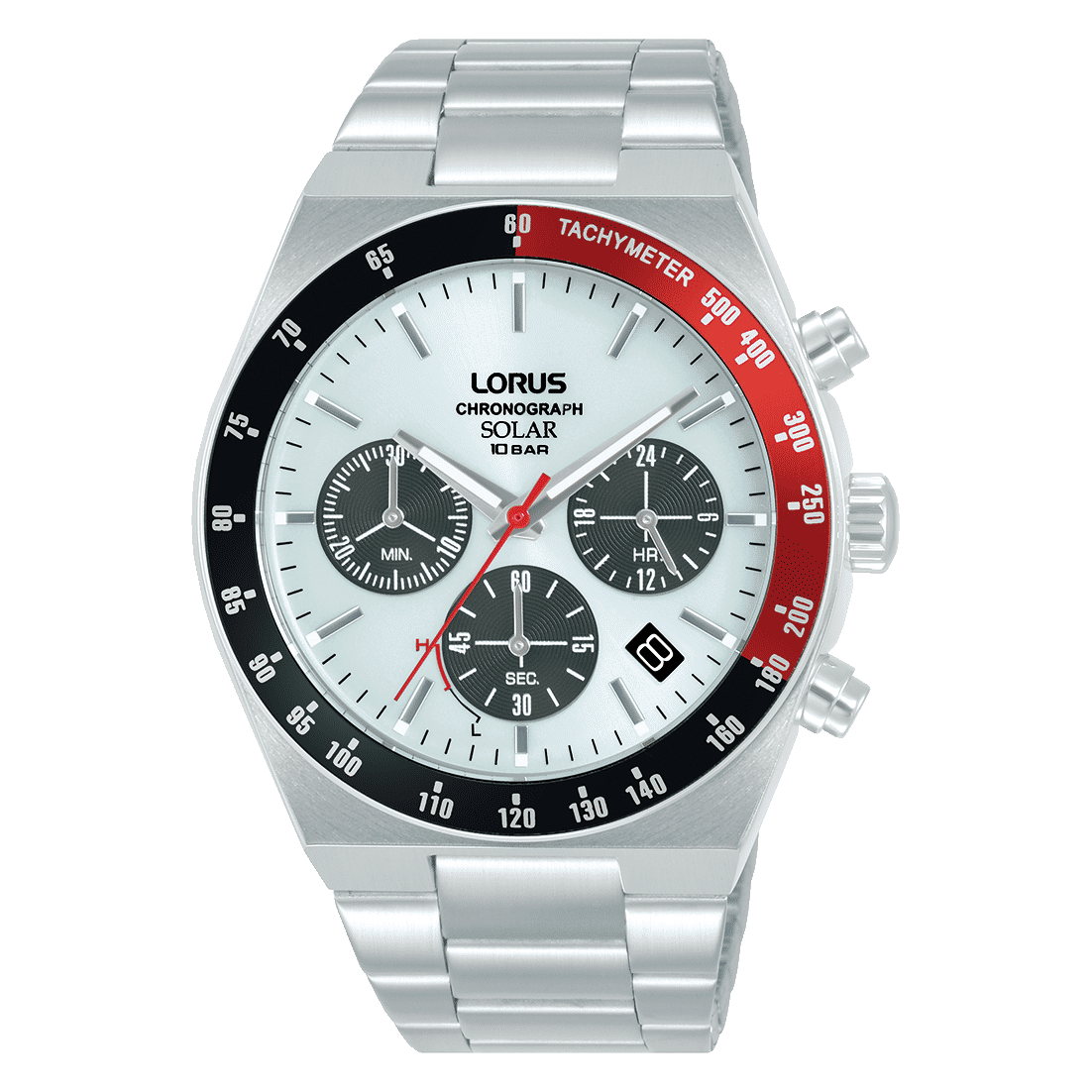 Lorus Sports RZ527AX9 Herrenuhr Weiß • Solarwerk • Chronograph