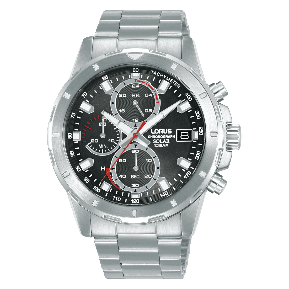 Lorus Sport RZ601AX9 Herren Armbanduhr • Solar-Chronograph • Edelstahlarmband