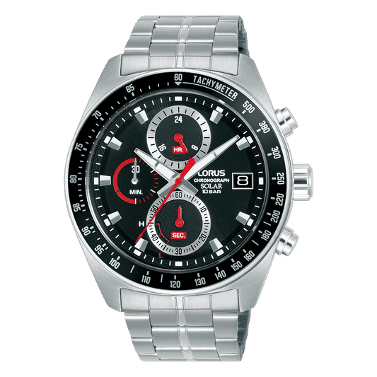 Lorus Sport RZ615AX9 Herren Armbanduhr • Solar-Chronograph • Mineralglas