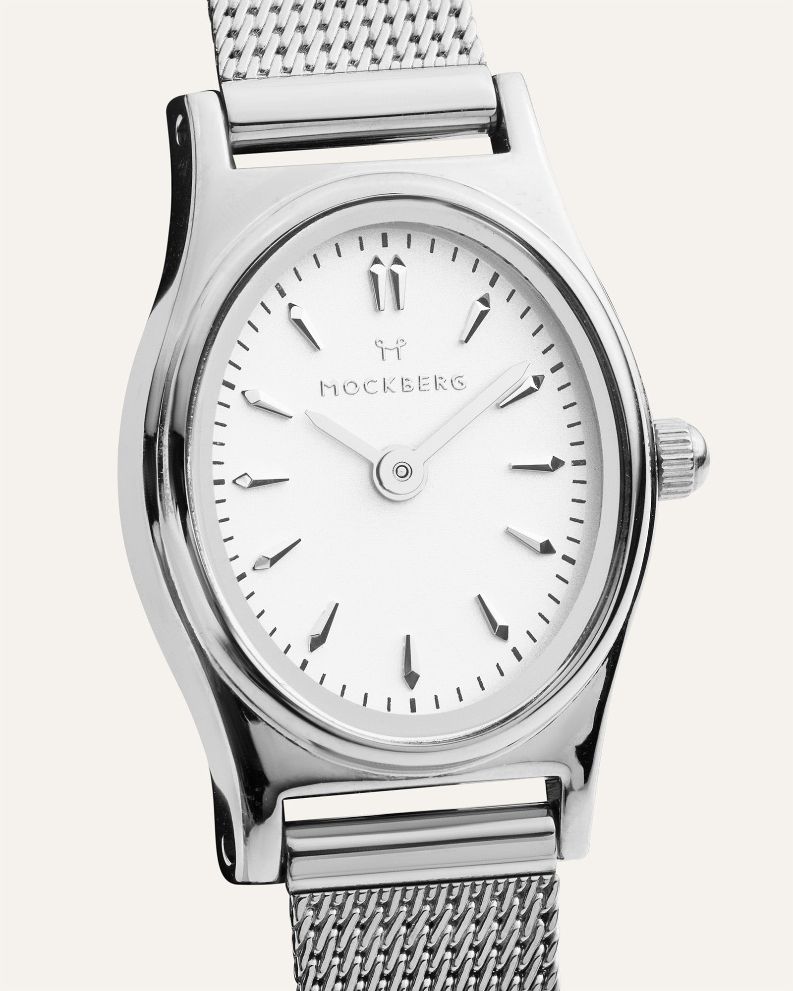 Mockberg Retro MB0254 Damen Armbanduhr Weiß • Mineralglas • Mesh-Armband, Bild 4