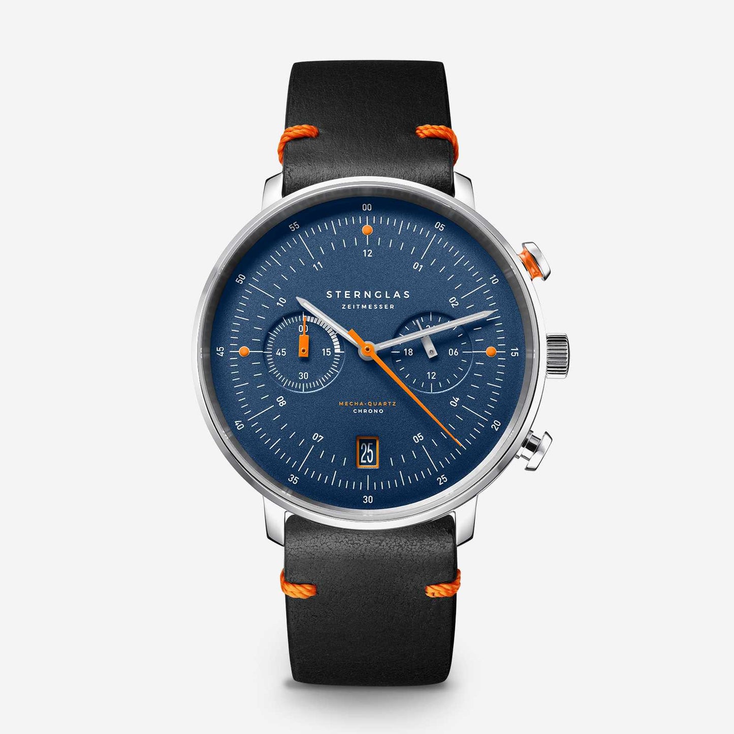 Sternglas Hamburg Chrono S01-HC06-EB05 Herrenuhr Dunkelblau • Mecha-Quartz Chronograph • Saphirglas doppelt entspiegelt