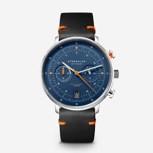 Sternglas Hamburg Chrono S01-HC06-EB05 Herrenuhr Dunkelblau • Mecha-Quartz Chronograph • Saphirglas doppelt entspiegelt