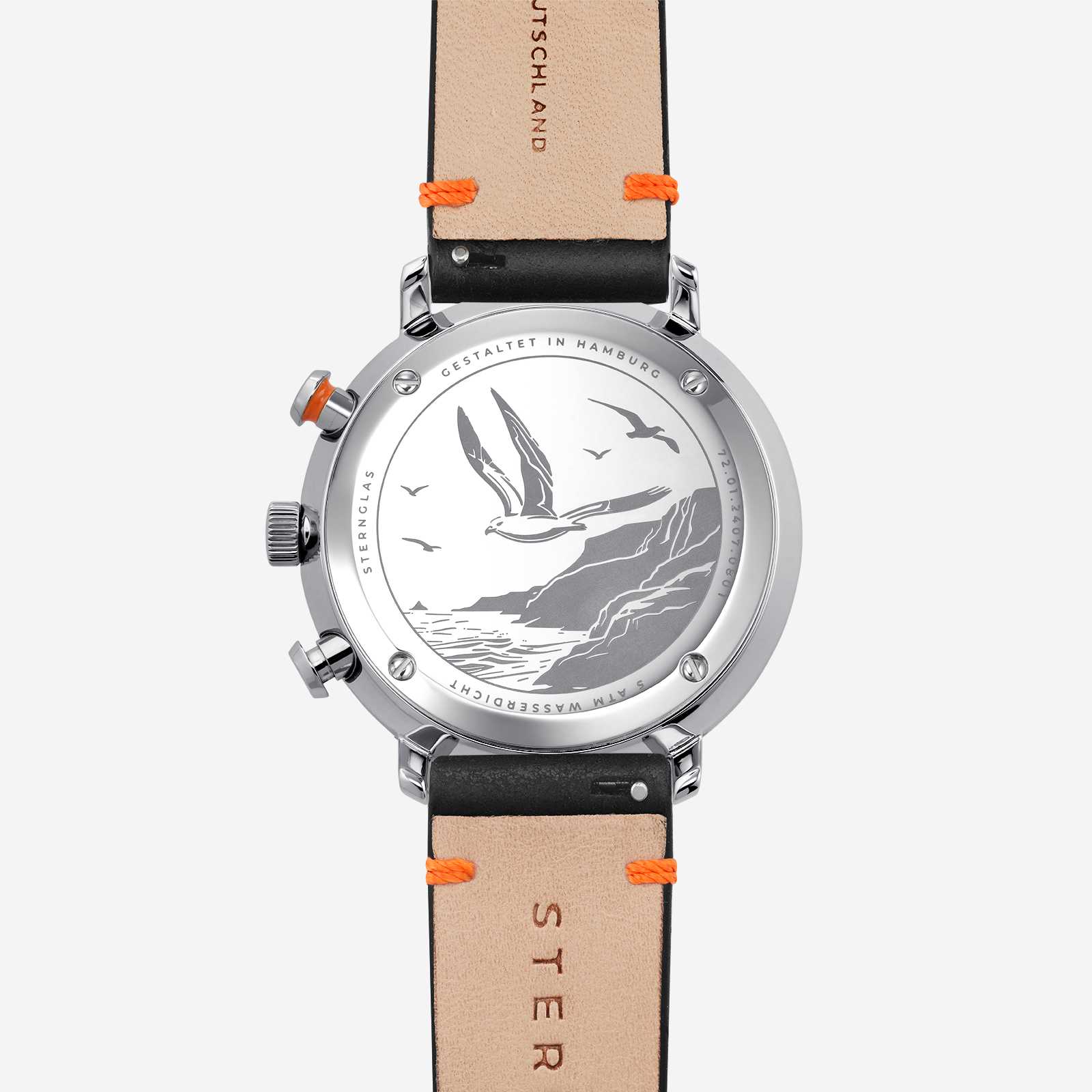 Sternglas Hamburg Chrono S01-HC06-EB05 Herrenuhr Dunkelblau • Mecha-Quartz Chronograph • Saphirglas doppelt entspiegelt