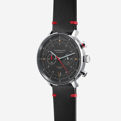 S01-HCN03-VI29 Hamburg Chrono Edition New black silver Vintage 20 black-red 45 degree gray