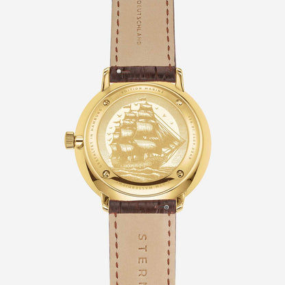 Sternglas Hamburg S02-HHM07-HE01 Herren Armbanduhr Dunkelblau • Automatikwerk Miyota 8215 • Saphirglas doppelt entspiegelt