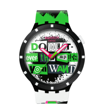 Swatch Big Bold SB03B701 Lash Out Armbanduhr Schwarz • Bioceramic-Gehäuse • Leuchtzeiger, Bild 8