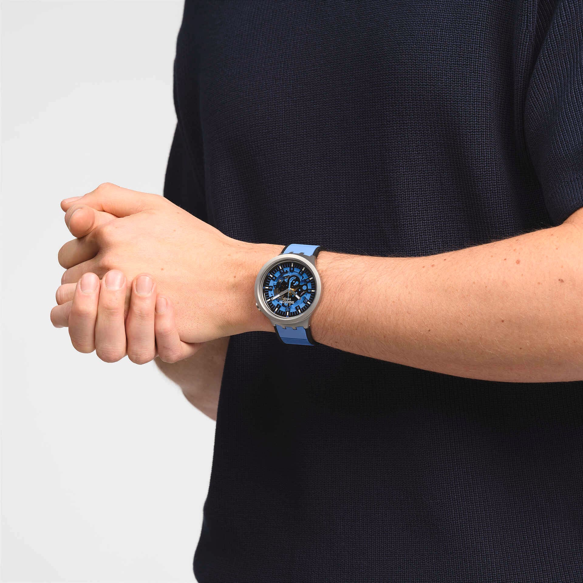 Swatch Big Bold Irony SB07S106 Armbanduhr Blau • Edelstahlgehäuse • Markantes Bold-Design, Bild 2