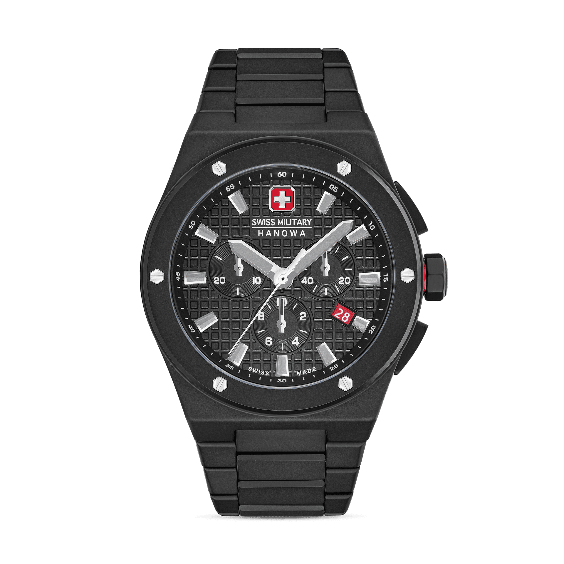 Swiss Military Hanowa Sidewinder Ceramic SMWGI0002280 Herren Armbanduhr Weiß • Chronograph • Keramikgehäuse
