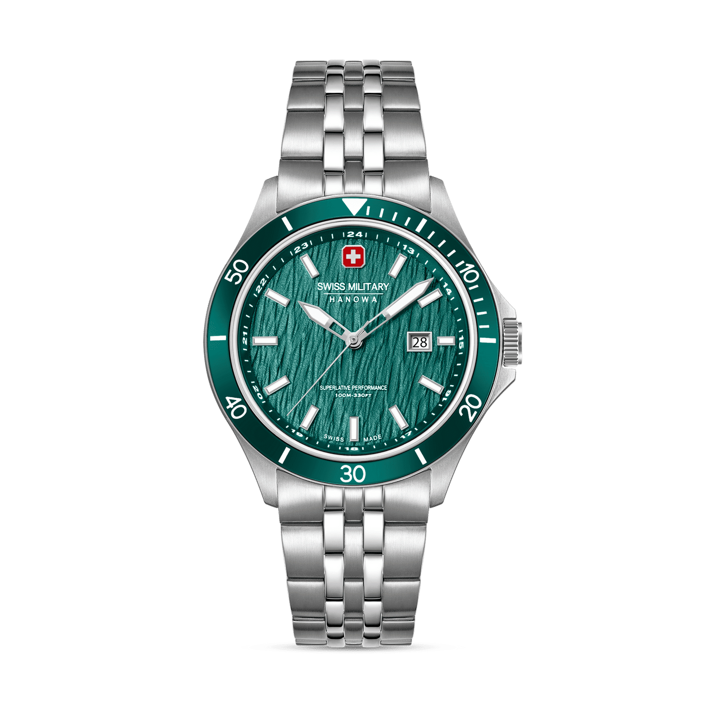Swiss Military Hanowa Flagship Elements SMWGH0006704 Herrenuhr Grün • Saphirglas • 10 Bar Wasserdicht