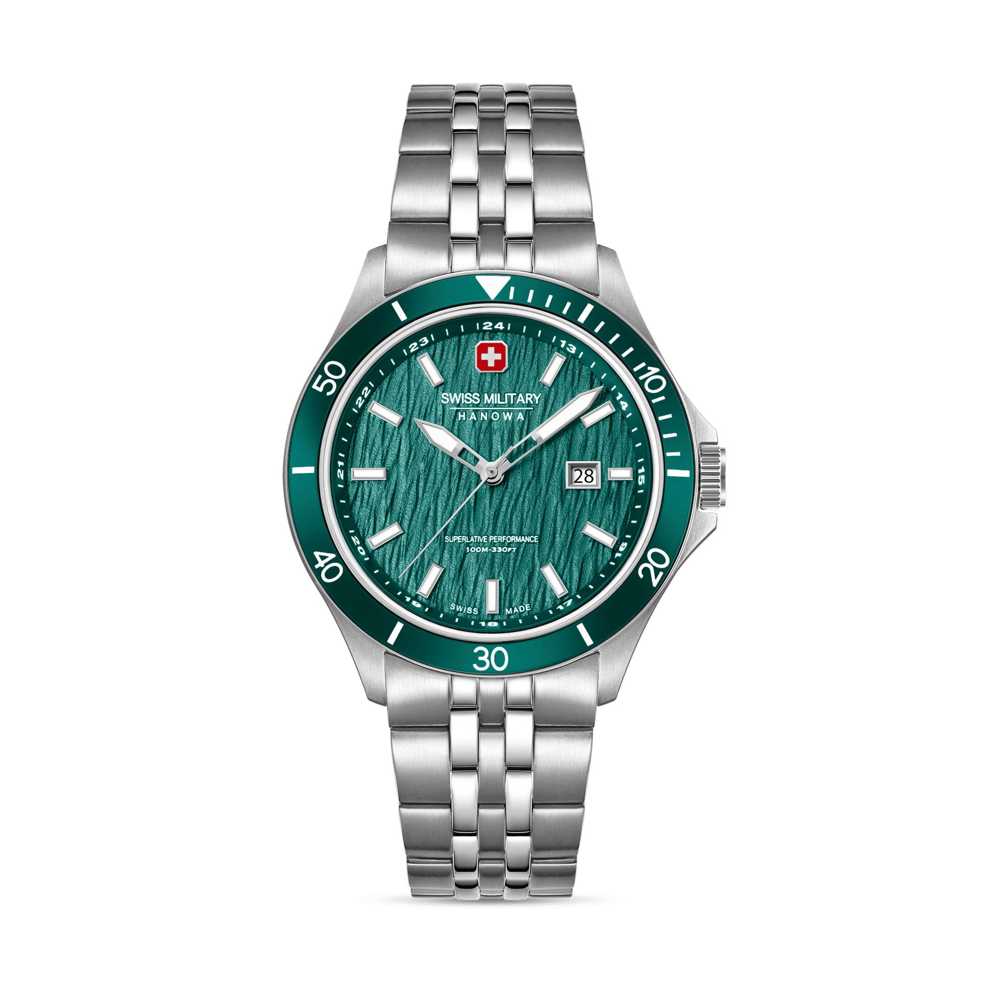 Swiss Military Hanowa Flagship Elements SMWGH0006704 Herrenuhr Grün • Saphirglas • 10 Bar Wasserdicht