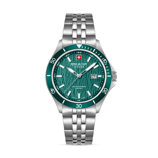 Swiss Military Hanowa Flagship Elements SMWGH0006704 Herrenuhr Grün • Saphirglas • 10 Bar Wasserdicht