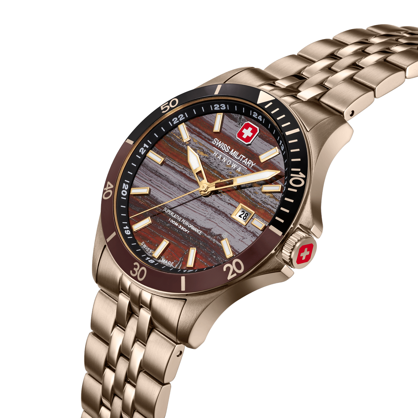 Swiss Military Hanowa Flagship Tiger Iron SMWGH0008310 Herrenuhr Beige • Saphirglas • Limitiert auf 500 Stück, Bild 2