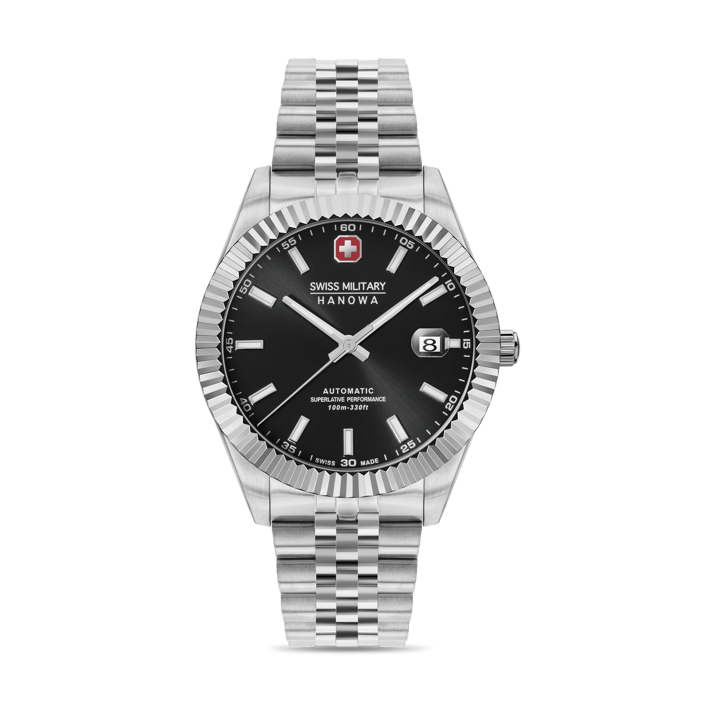 Swiss Military Hanowa Diligenter SMWGL0002101 Herrenuhr Silber • Automatikwerk Soprod P024 • Saphirglas