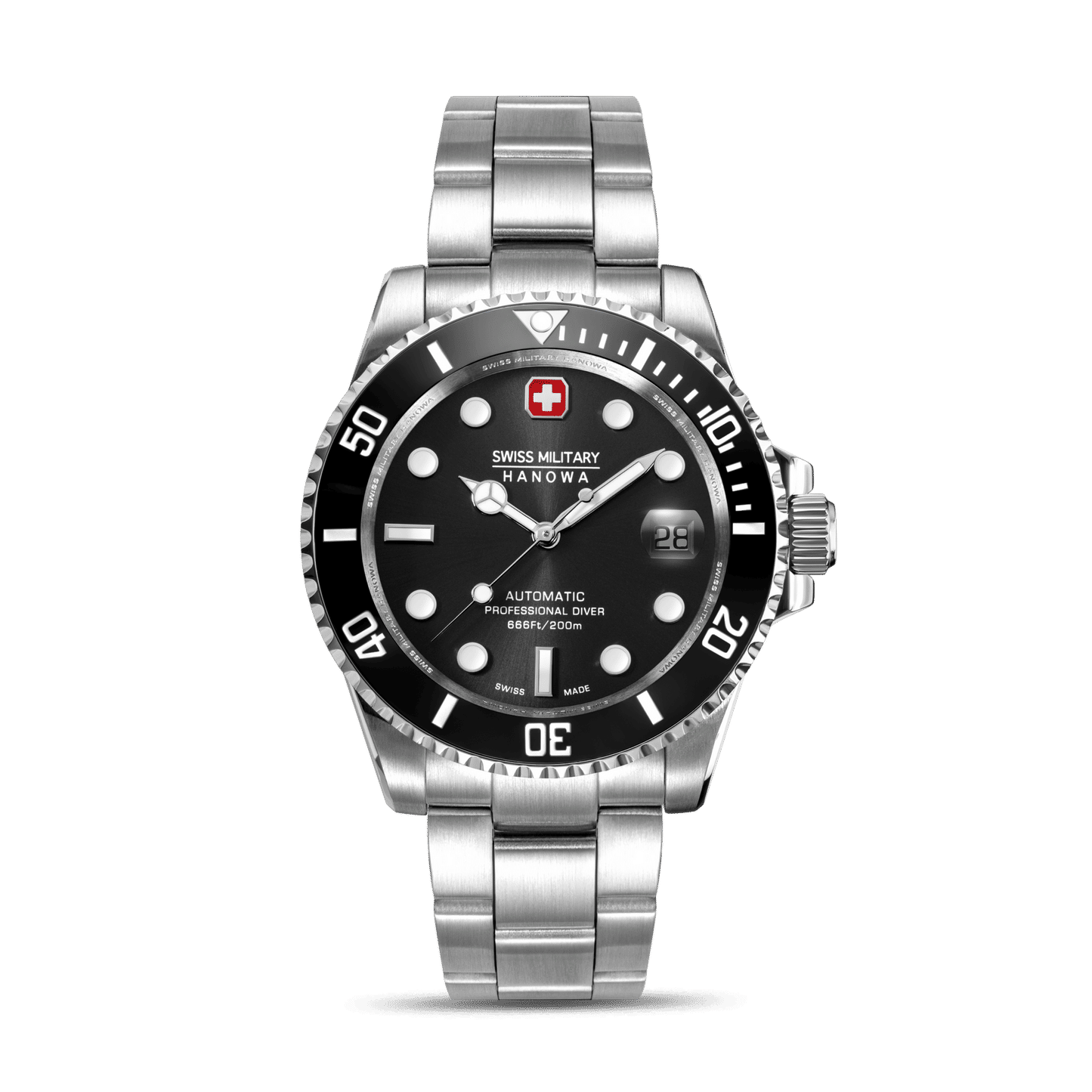 Swiss Military Hanowa Sealord SMWGL0006301 Herrenuhr Schwarz • Automatikwerk Soprod P024 • 20 ATM Wasserdicht