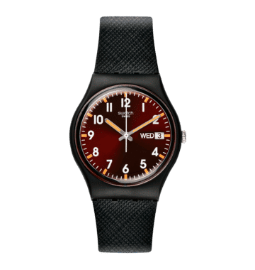 Swatch Originals SO28B704 Sir Red Damenuhr Burgund • Biosourced Gehäuse • Leuchtzeiger, Bild 4