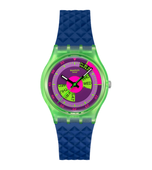 Swatch Originals Medium SO28G704 Neon Skychart Armbanduhr Neon • Neon-Kollektion • 34 mm