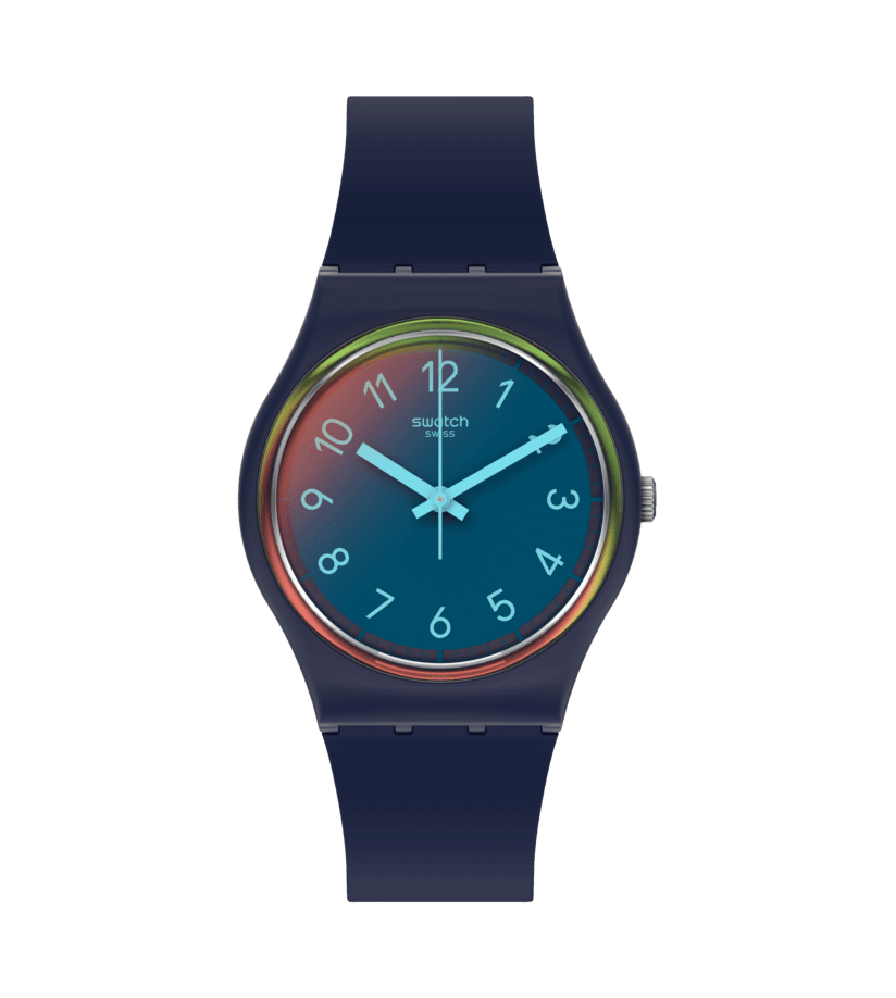 Swatch Originals Medium SO28N110 Damenuhr Nachtblau • Solar Spectrum Glaseffekt • Quarzwerk