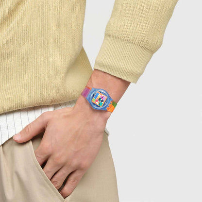 Swatch Originals Medium SO28Z127 Matisse's Snail Armbanduhr Transparent • Biosourced Gehäuse • Kunstdruck-Zifferblatt, Bild 9