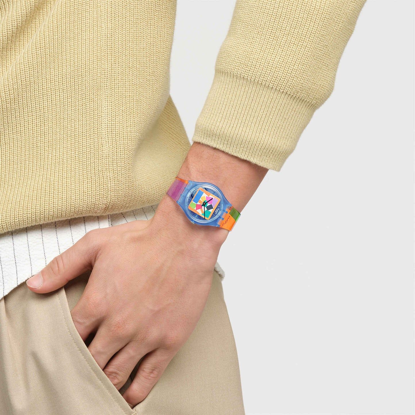 Swatch Originals Medium SO28Z127 Matisse's Snail Armbanduhr Transparent • Biosourced Gehäuse • Kunstdruck-Zifferblatt, Bild 6