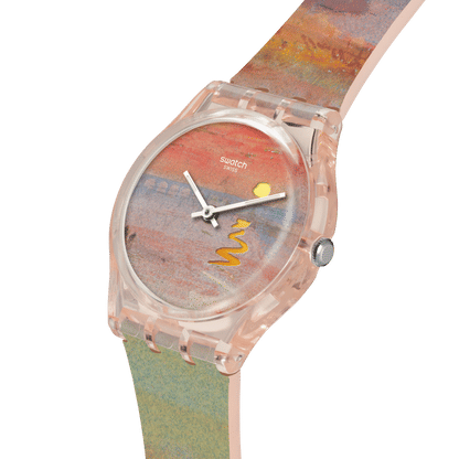 Swatch Originals SO28Z700 Armbanduhr Turner's Scarlet Sunset • Biosourced Gehäuse • Leuchtzeiger, Bild 3