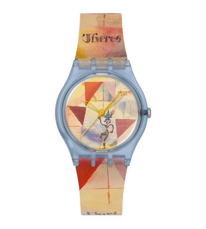 Swatch Originals Medium SO28Z703 Klee's Bavarian Don Giovanni Armbanduhr • Swatch x Guggenheim Kollektion • Kunstwerk am